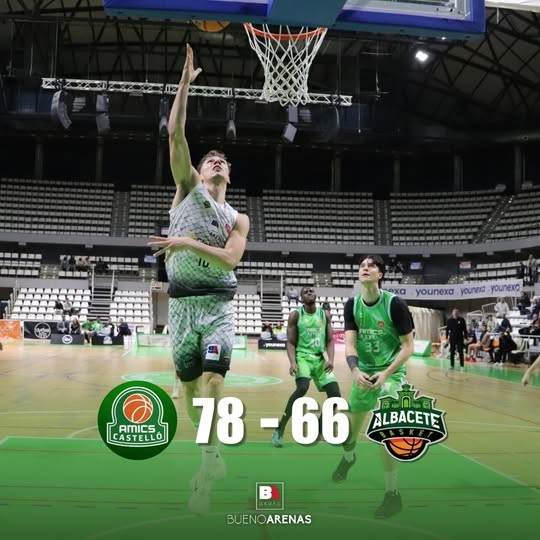 El Bueno Arenas Albacete Basket saca su garra en Castellón, pero no consigue hacerse con la victoria (78-66)