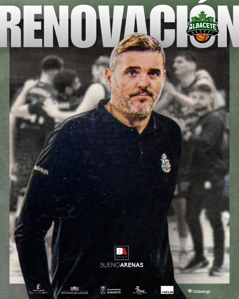David Varela renueva como entrenador del Bueno Arenas Albacete Basket para las próximas tres temporadas