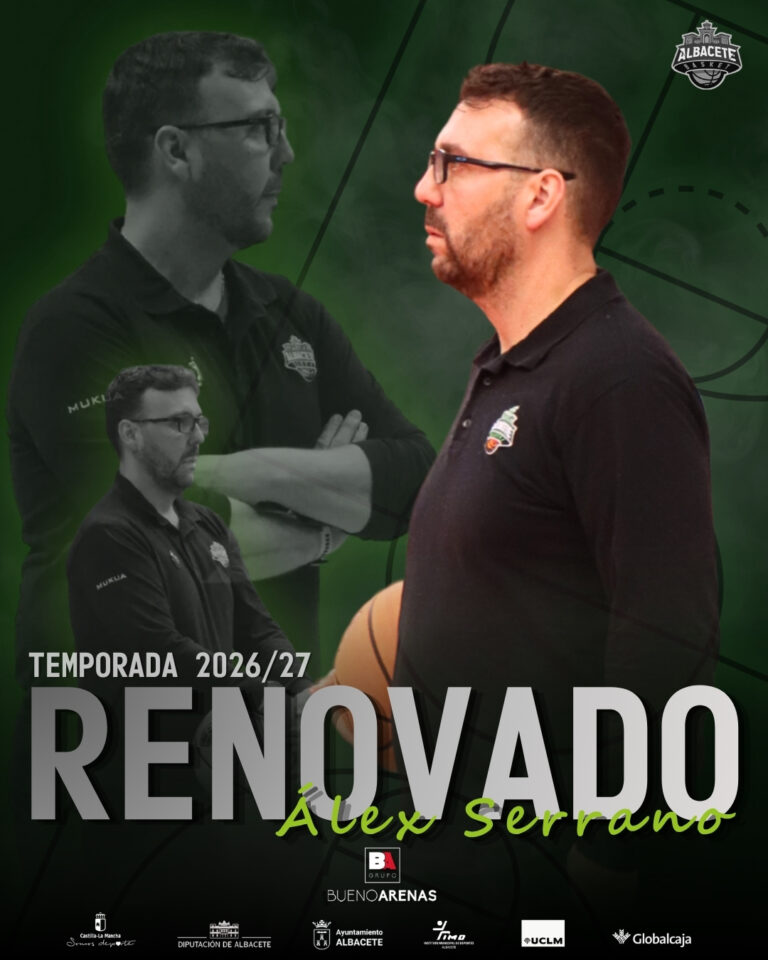 Álex Serrano y Álvaro Correoso renuevan con el Bueno Arenas Albacete Basket para la temporada 2026/27