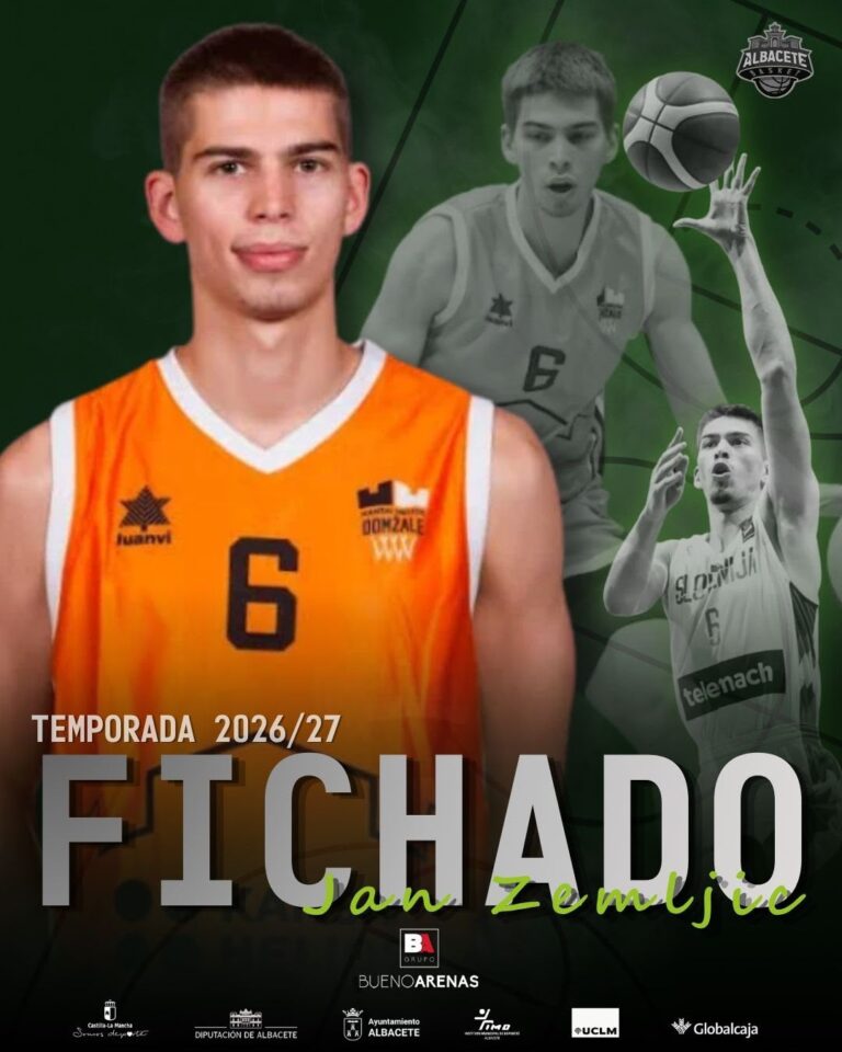El Bueno Arenas Albacete Basket ficha al esloveno Jan Zemljic