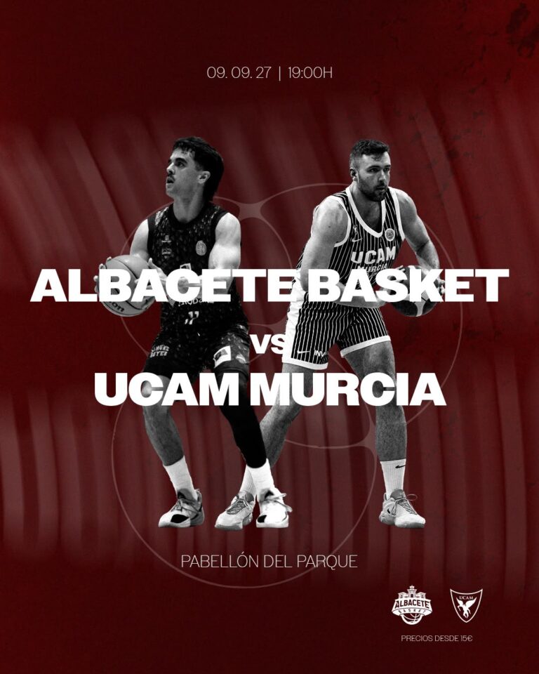 El Bueno Arenas Albacete Basket se enfrenta al UCAM Murcia en el Torneo de la Feria el próximo 9 de septiembre