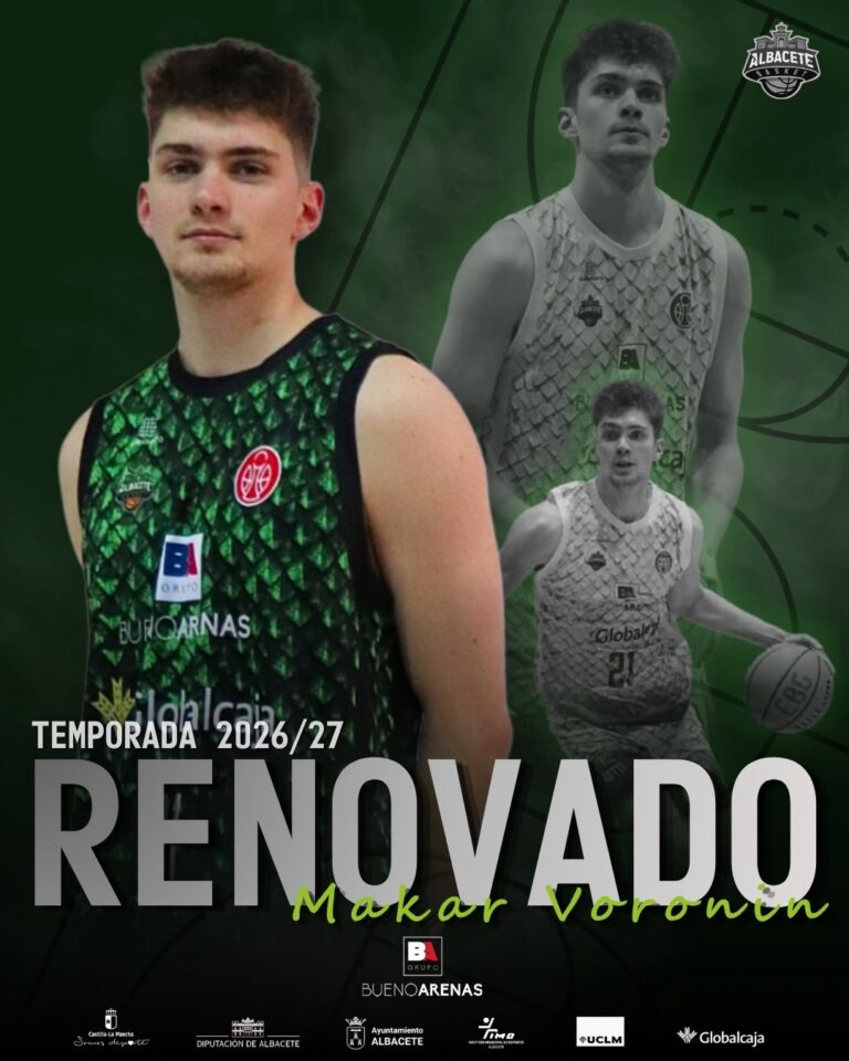 Makar Voronin renueva otra temporada más con el Bueno Arenas Albacete Basket
